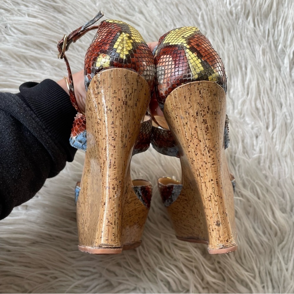 Alexandre Birman Python Snakeskin Animal Print Co… - image 5